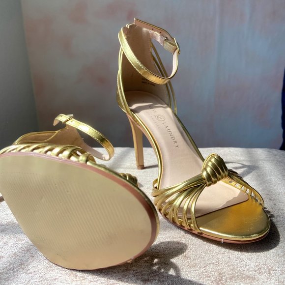 Chinese Laundry Robbie Gold Strappy Dress Heels - Picture 4 of 9